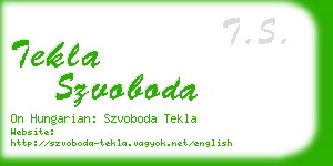 tekla szvoboda business card